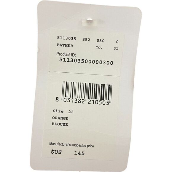 Marina Sport Womens Blouse Shirt Size 22 Orange Button Up Long Sleeve NWT - Picture 5 of 9